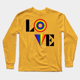 Love phrase LGBTQ pride month illustration Long Sleeve T-Shirt